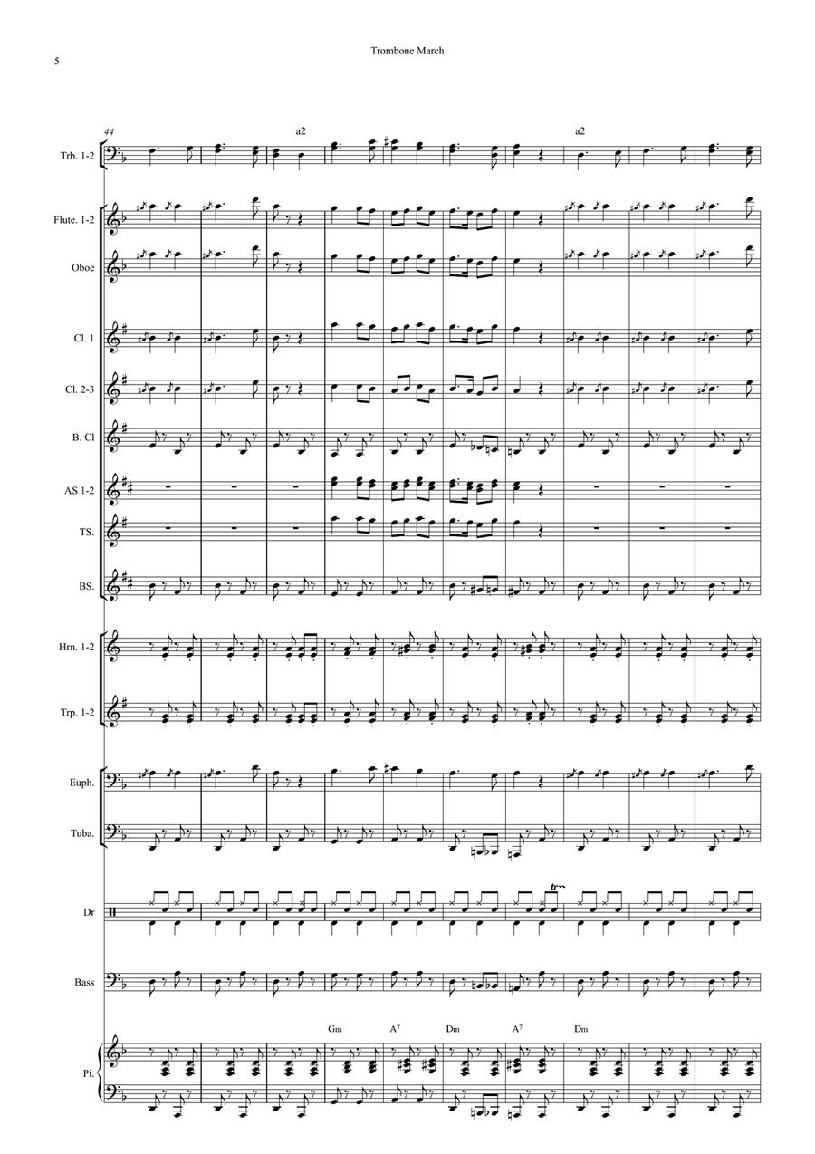 Trombone March Concert Band - Digital Sheet Music page 6