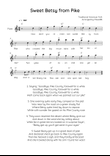 Sweet Betsy from Pike - Flute in C Easy with Chords and Lyrics