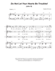 Do Not Let Your Hearts Be Troubled (Vocal Quartet - SATB)
