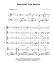 Remember Your Mercies (SATB)