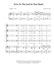 Turn To The Lord In Your Need (Vocal Quartet - (SATB)
