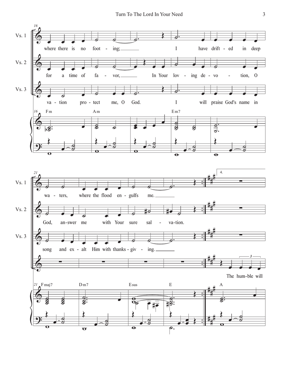 Turn To The Lord In Your Need (Duet for Soprano and Tenor solo) by Stephen DeCesare Tenor Voice - Digital Sheet Music page 3