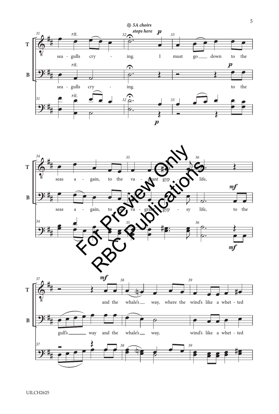 Sea Fever TB - Sheet Music page 6