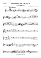 Bagatelle No. 5 Op. 126 String Quartet scores gallery preview page 4