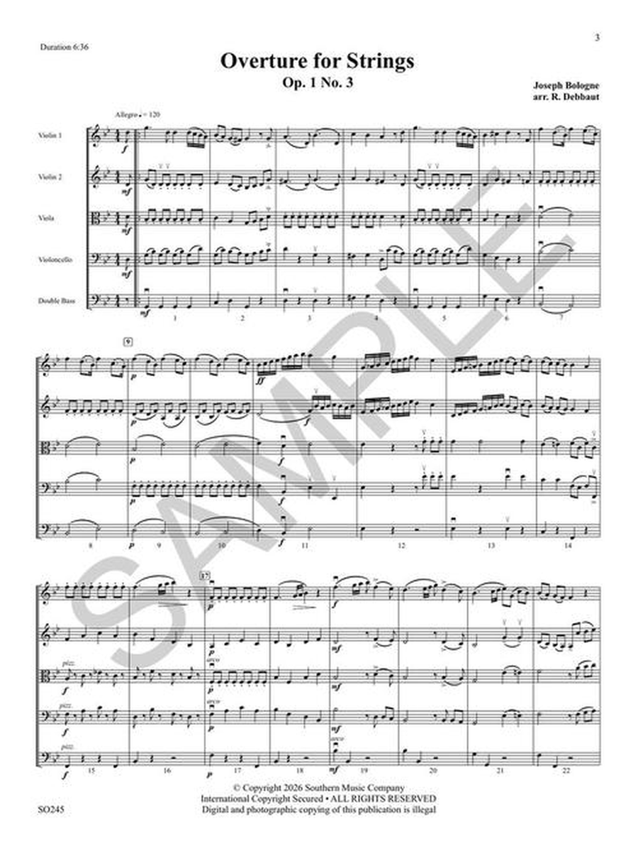 Overture for Strings Op. 1 No. 3 String Orchestra - Sheet Music page 4