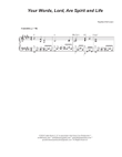 Your Words, Lord, Are Spirit and Life (Vocal Quartet - (SATB)
