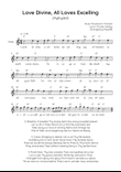 Love Divine, All Loves Excelling (Hyfrydol) - Flute in C Easy with Chords and Lyrics