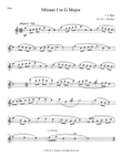 Minuet in G (Flute Solo)