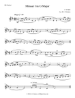 Minuet in G (Clarinet Solo)