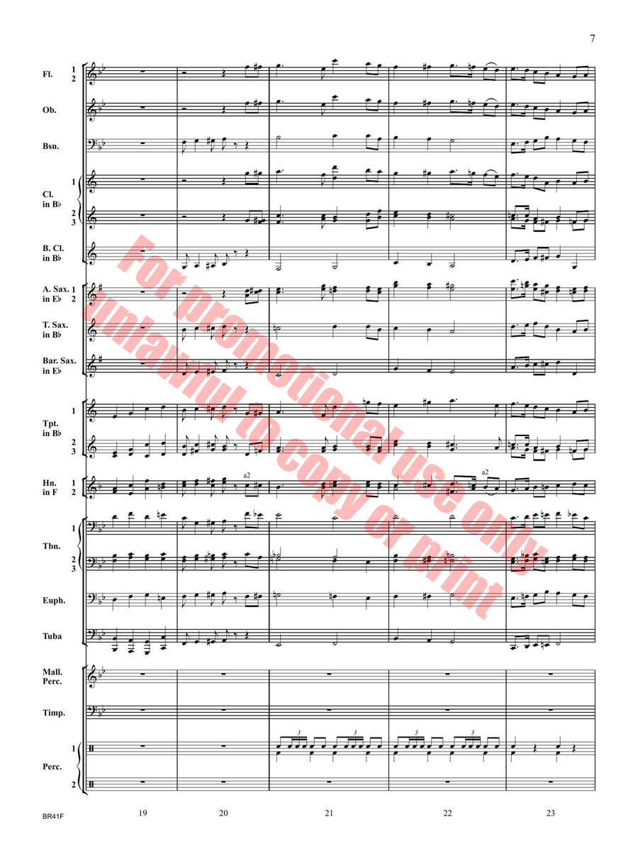 Declaration March by Carl Strommen Concert Band - Sheet Music page 8