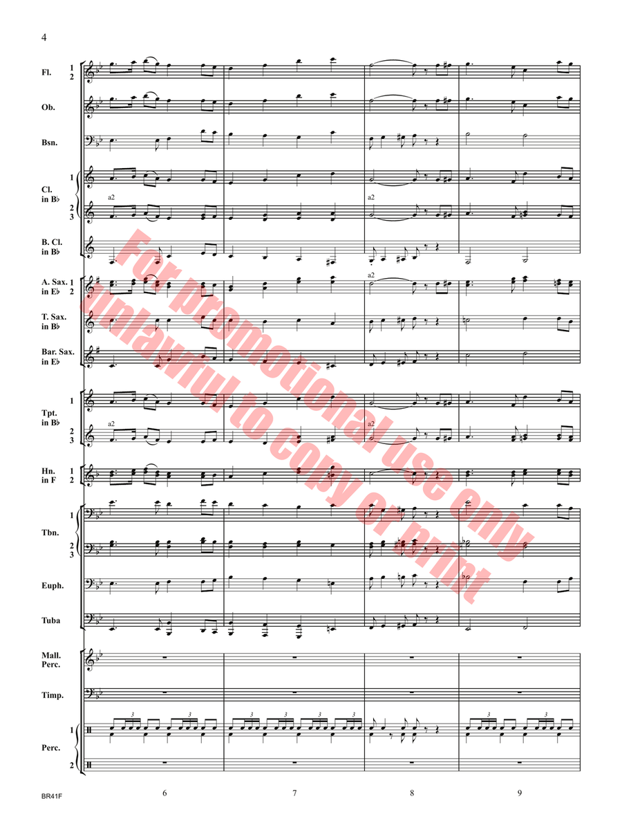 Declaration March by Carl Strommen Concert Band - Sheet Music page 5