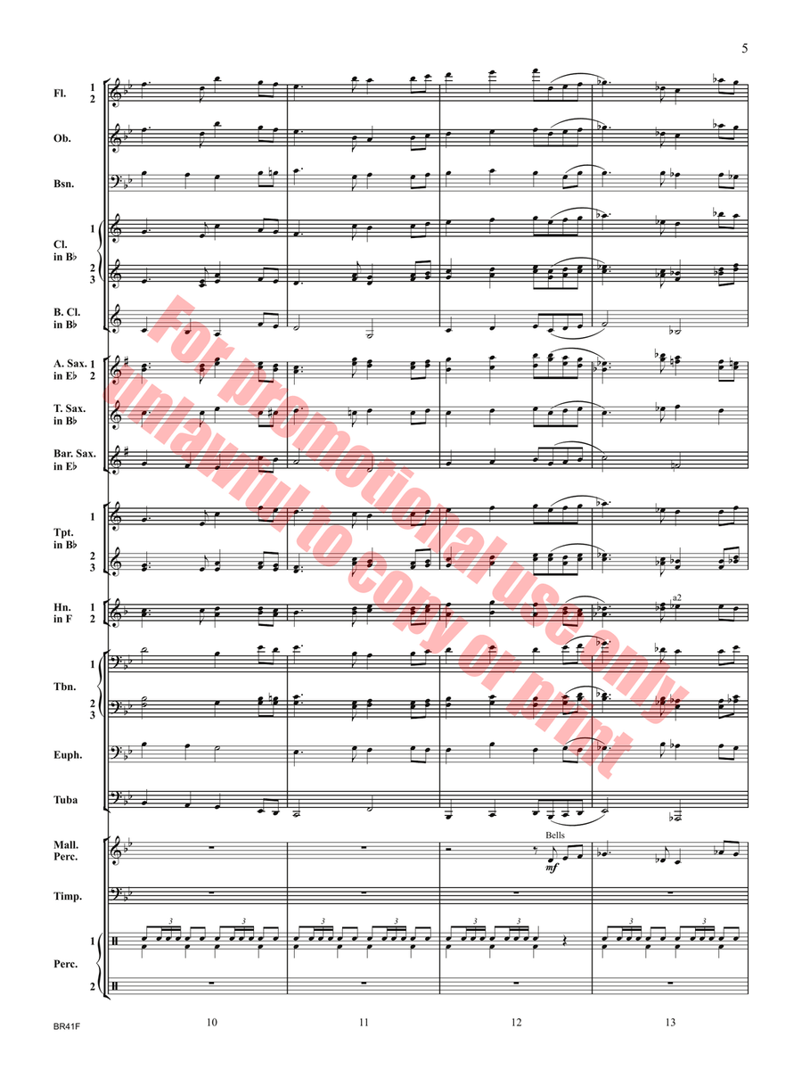 Declaration March by Carl Strommen Concert Band - Sheet Music page 6