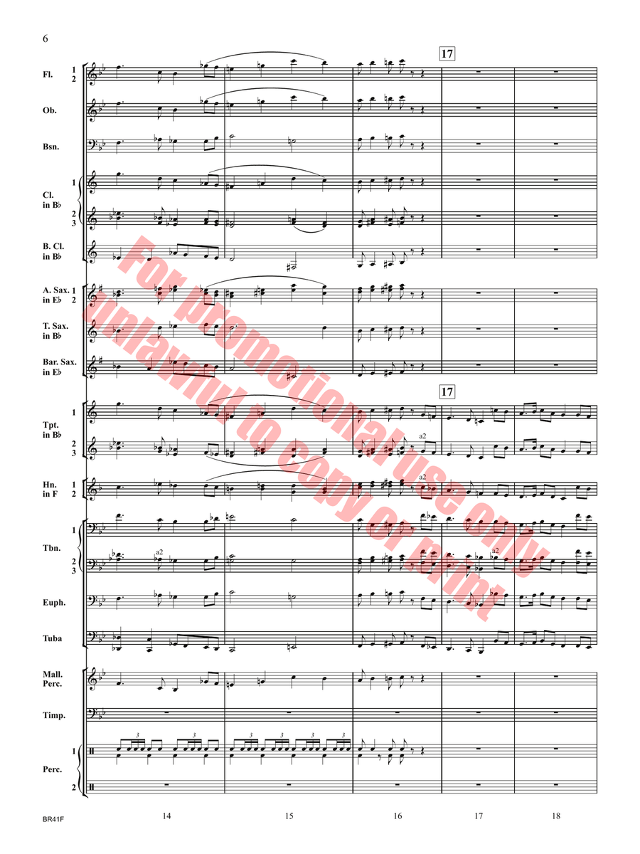 Declaration March by Carl Strommen Concert Band - Sheet Music page 7