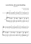 Love Divine, All Loves Excelling (Hyfrydol) - Trumpet with Piano in Eb Easy with Chords and Lyrics