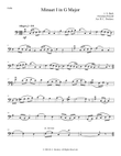 Minuet in G (Cello Solo)