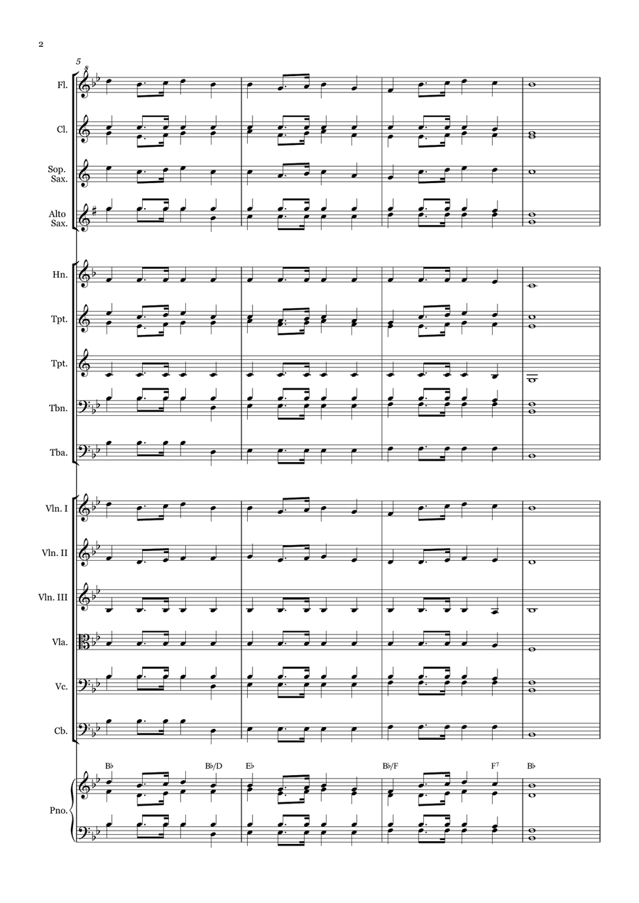 I Am Resolved - for Beginner Orchestra with chords Large Ensemble - Digital Sheet Music page 2