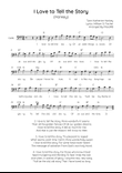 I Love to Tell the Story - Cello in G Easy with Chords and Lyrics