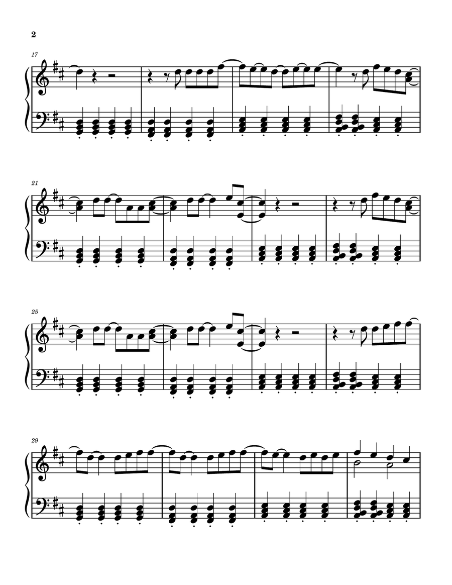 Down Piano Solo - Digital Sheet Music page 3