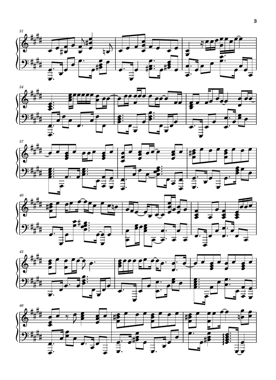 One In A Million (With Neyo) Piano Solo - Digital Sheet Music page 3