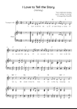 I Love to Tell the Story - Trumpet with Piano in Eb Easy with Chords and Lyrics