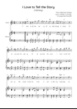 I Love to Tell the Story - Violin with Piano in F Easy with Chords and Lyrics