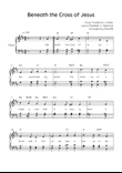 Beneath the Cross of Jesus - Piano in D Easy with Chords and Lyrics