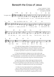 Beneath the Cross of Jesus - Trumpet in Ab Easy with Chords and Lyrics