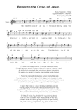 Beneath the Cross of Jesus - Violin in C Easy with Chords and Lyrics