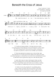 Beneath the Cross of Jesus - Violin in G Easy with Chords and Lyrics