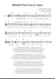 Beneath the Cross of Jesus - Violin in F Easy with Chords and Lyrics