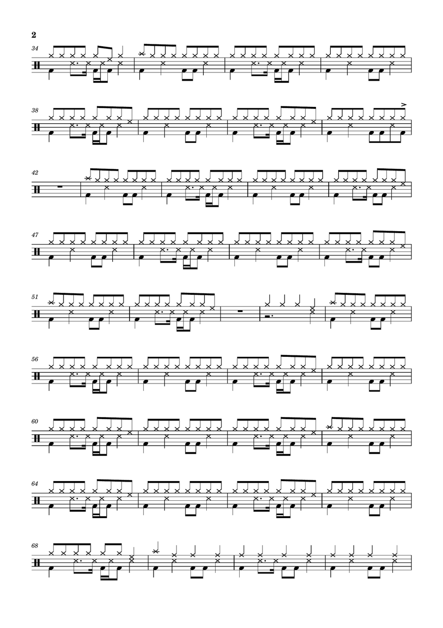 Whatever Happens by Michael Jackson Drum Set - Digital Sheet Music page 2