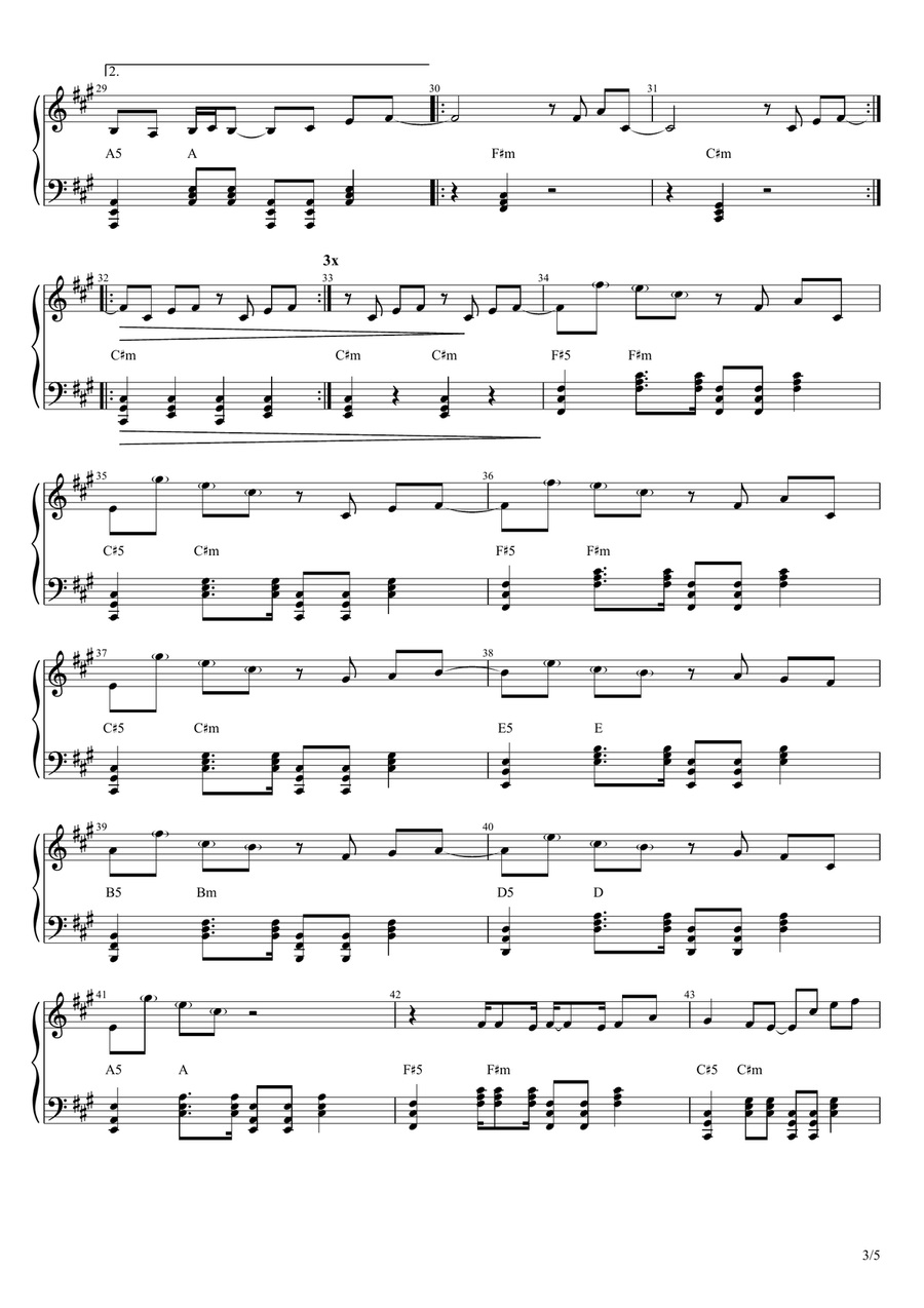 Self Control Piano Solo - Digital Sheet Music page 3