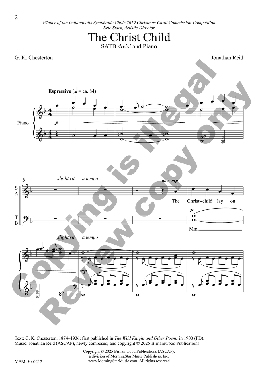 The Christ Child Divisi - Sheet Music page 2