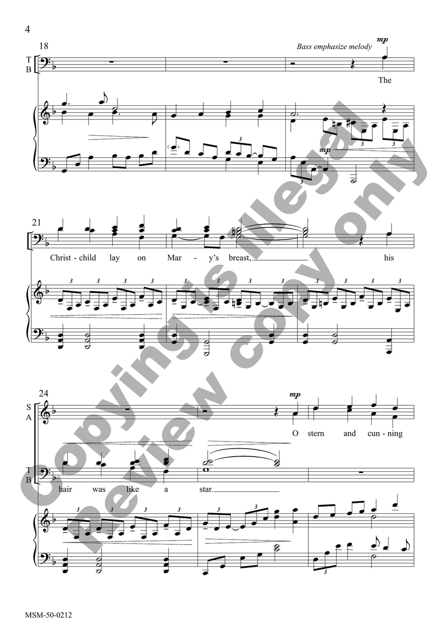 The Christ Child Divisi - Sheet Music page 4