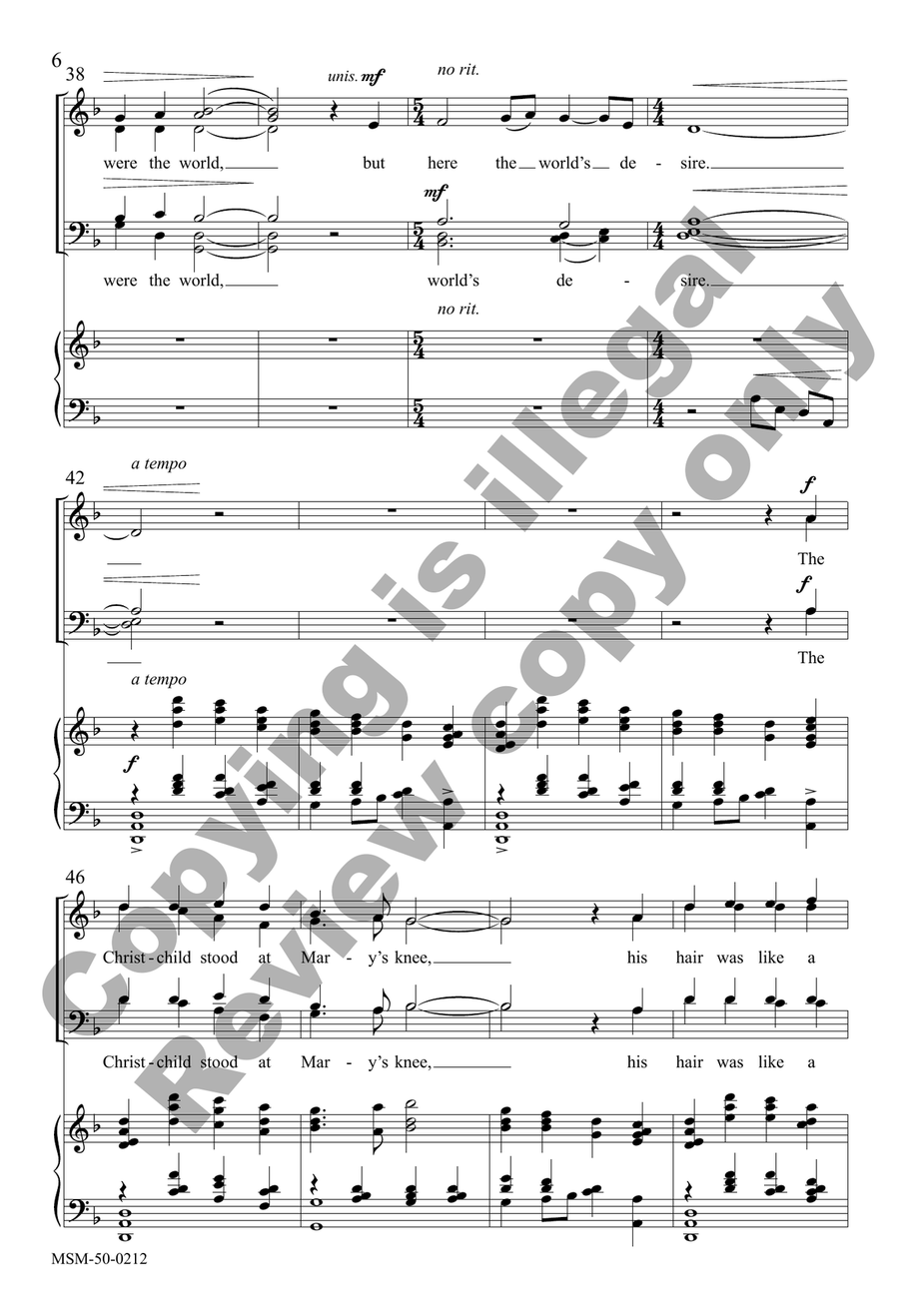 The Christ Child Divisi - Sheet Music page 6