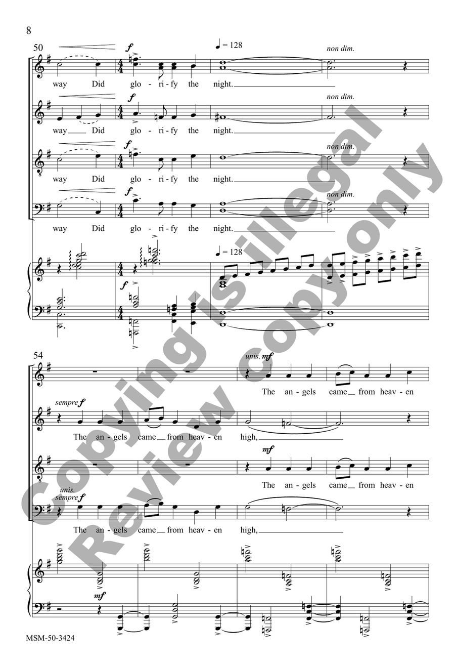 Christmas Carol by Jocelyn Hagen SSATB - Sheet Music page 7