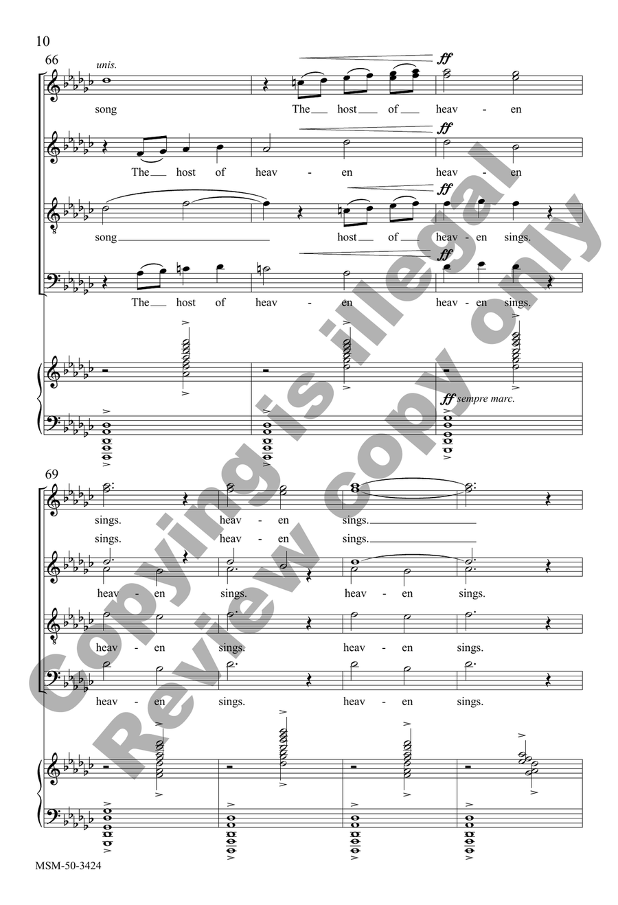 Christmas Carol by Jocelyn Hagen SSATB - Sheet Music page 9