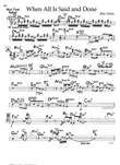 WHEN ALL IS SAID AND DONE - LEAD SHEET