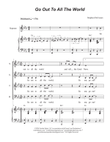 Go Out To All The World (SATB)