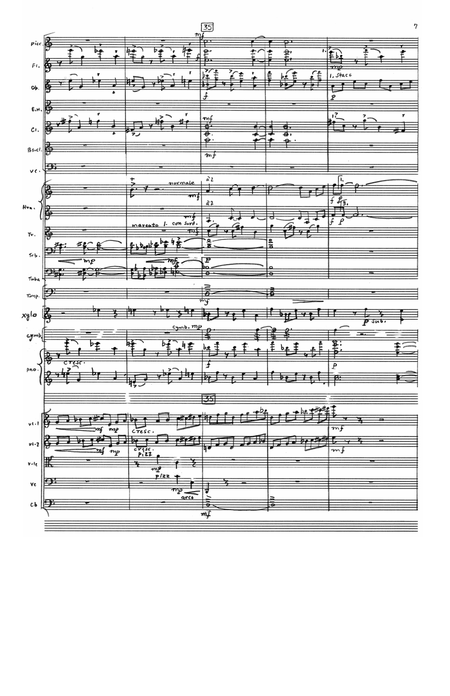 Symphony in Three Parts (Additional Full Score) by Allen Shawn 3-Part - Sheet Music page 9
