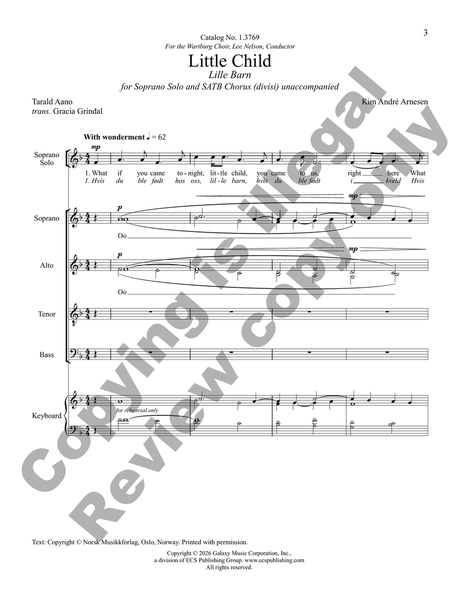 Little Child Divisi - Sheet Music page 3