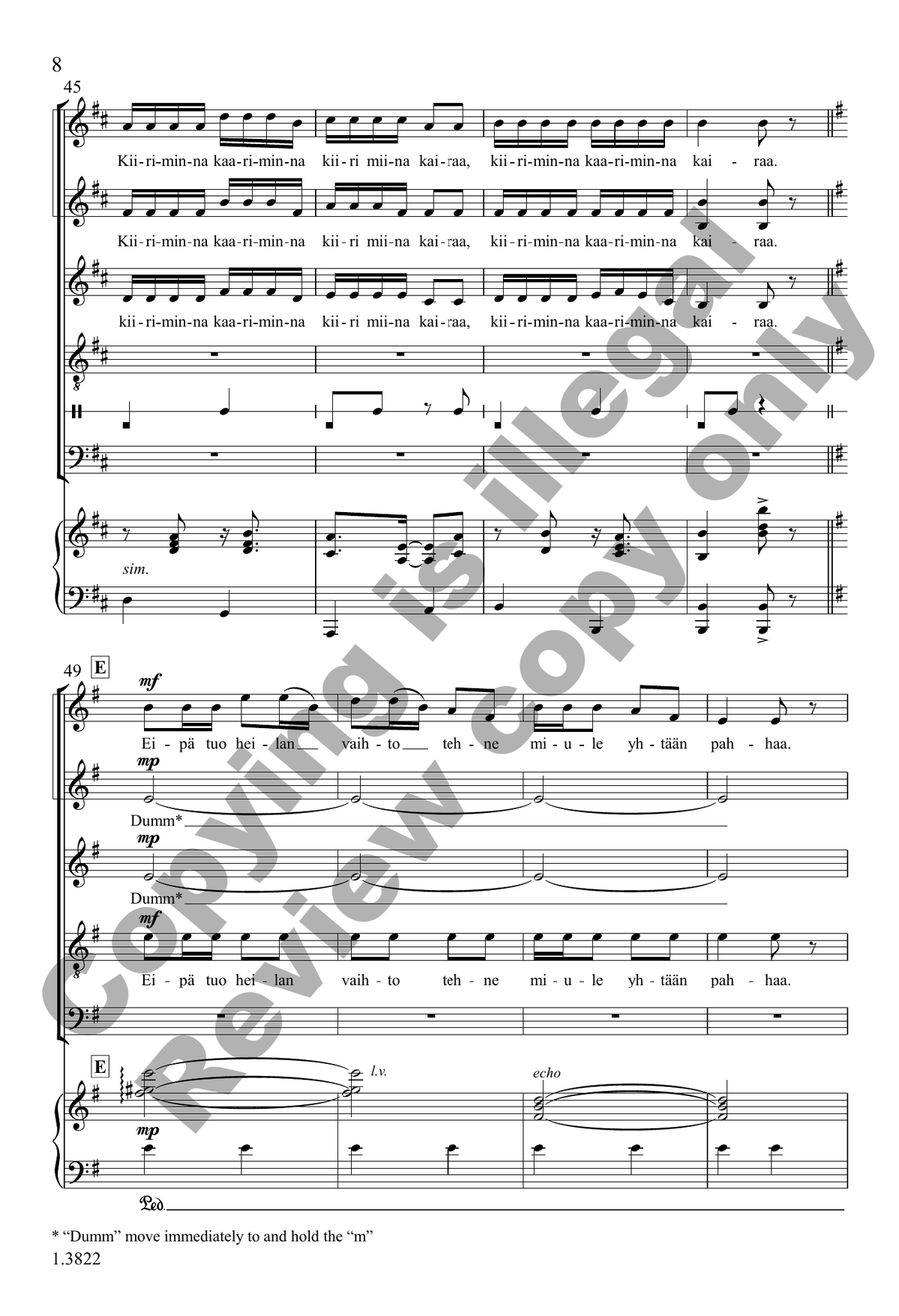 Kiiriminna (Choral Score) SSATB - Sheet Music page 8