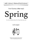 GURNEY: Spring (transposed to 7 keys: E, E-flat, D, C-sharp, C, B, B-flat major)