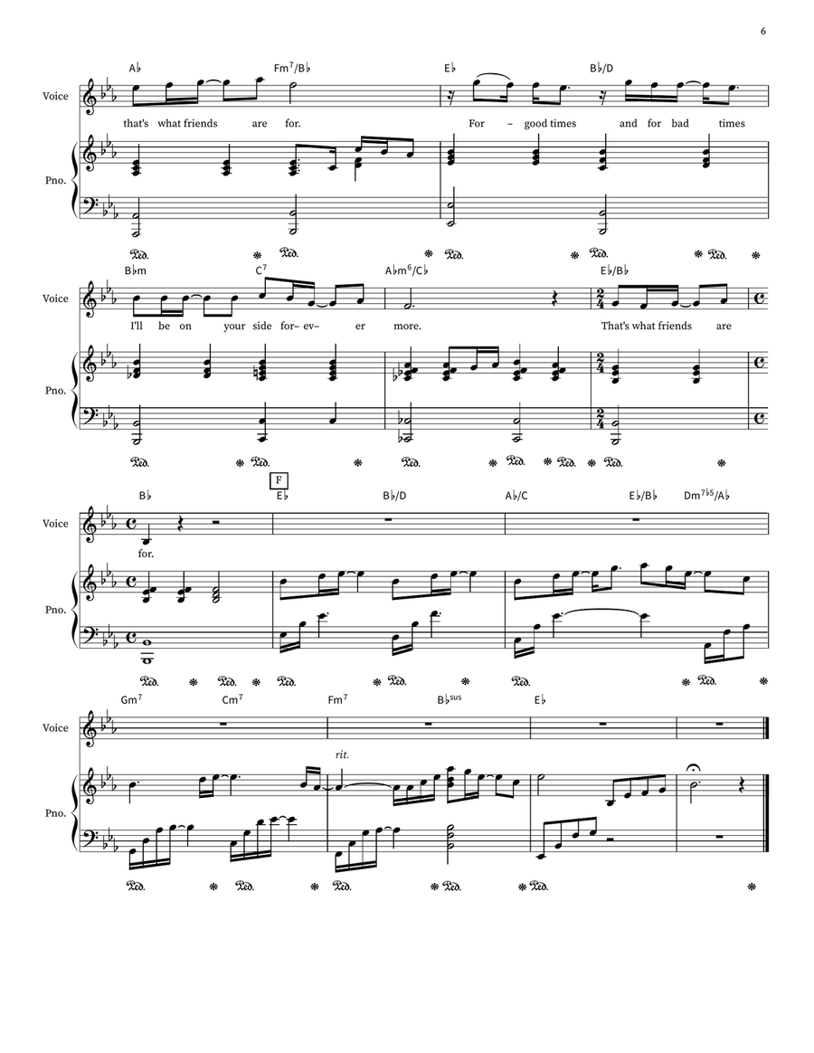 That's What Friends Are For by Burt Bacharach Voice - Digital Sheet Music page 6