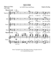 SILVER by Walter de la Mare for SATB and Piano