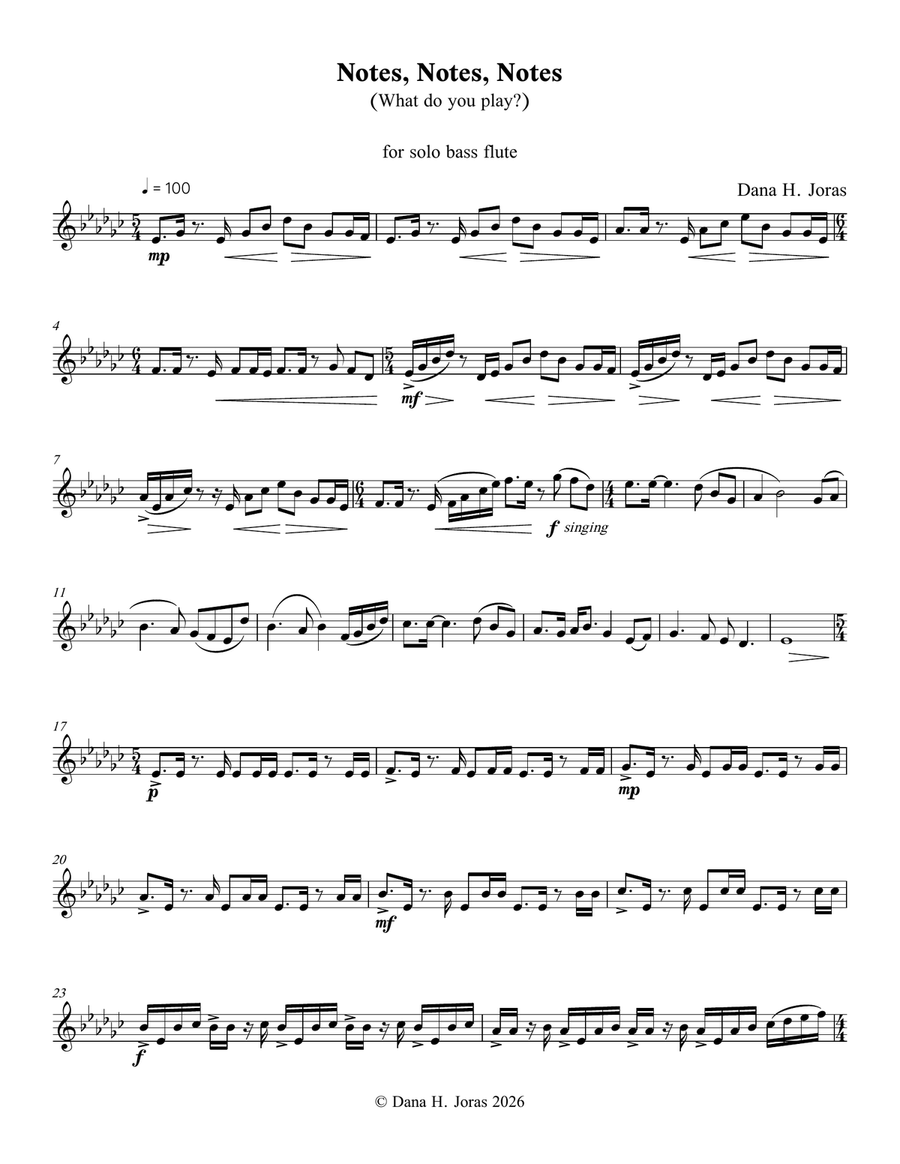 Notes, Notes, Notes Flute Solo - Digital Sheet Music page 3