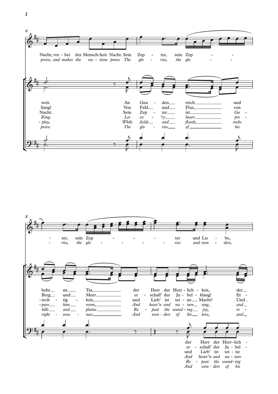 Freue dich, Welt (Joy to the world!) by John Rutter 4-Part - Digital Sheet Music page 2