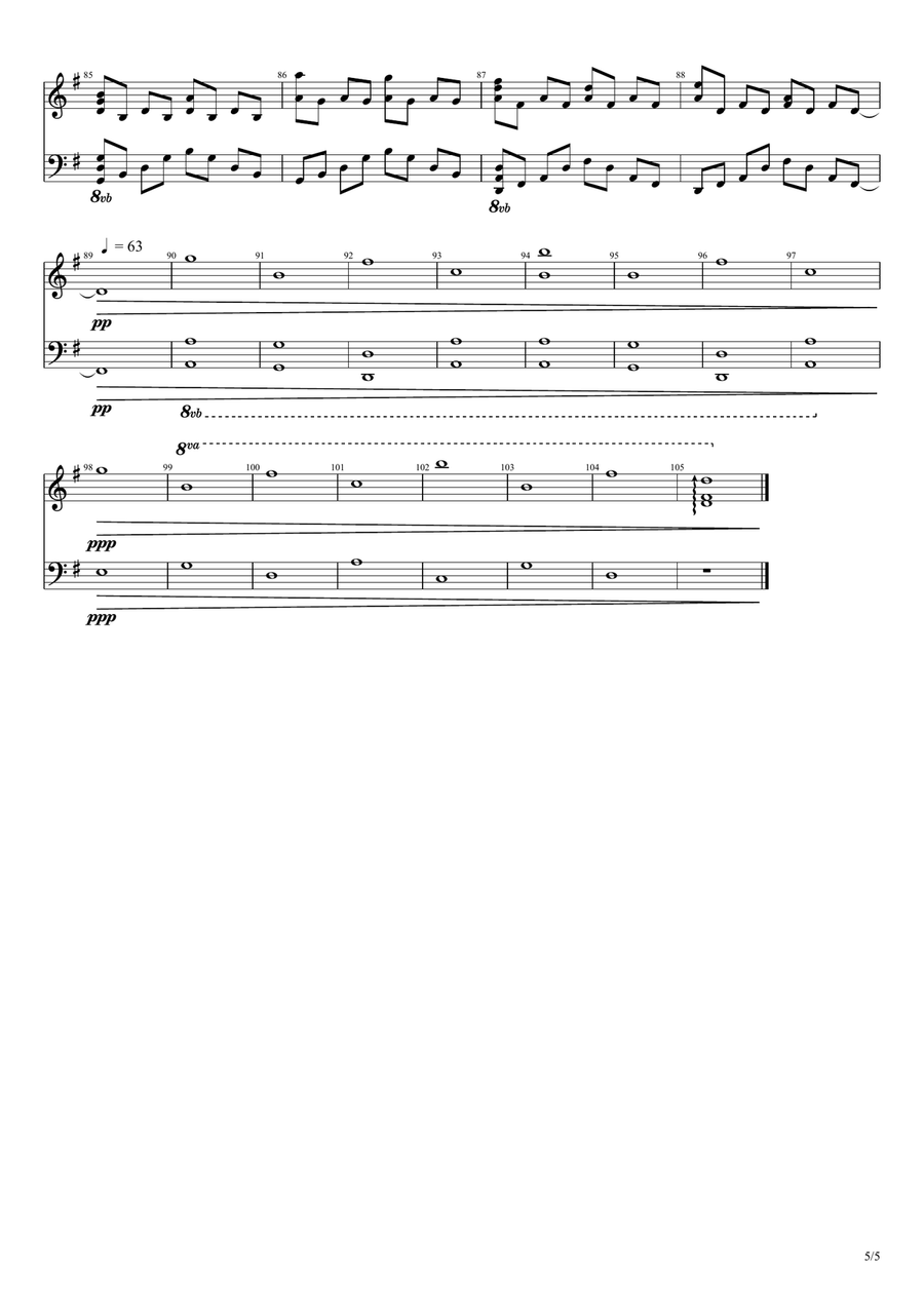 Time, Interstellar, Now We Are Free, Pirates of the Caribbean by Hans Zimmer Piano Solo - Digital Sheet Music page 5