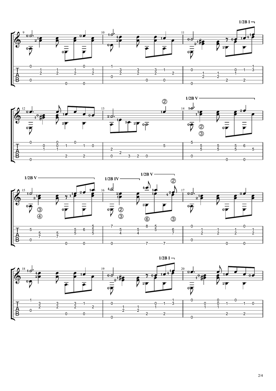 Bubuy Bulan Guitar Solo - Digital Sheet Music page 2
