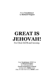 Great is Jehovah! (Wagner) – TTBB Choir & Keyboard